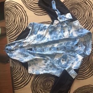 Tie-dye sheer top